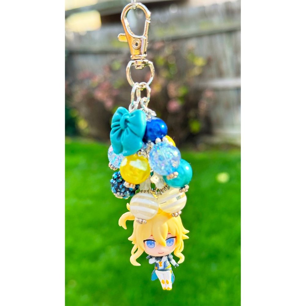 Genshin Impact Jean Kawaii Chibi Keychain Purse Bag Charm